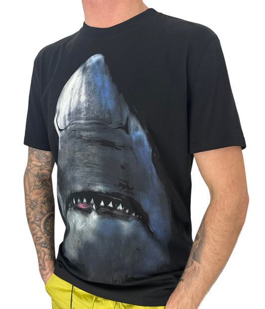 GIVENCHY PARIS SHARK LOGO TSHIRT - BLACK