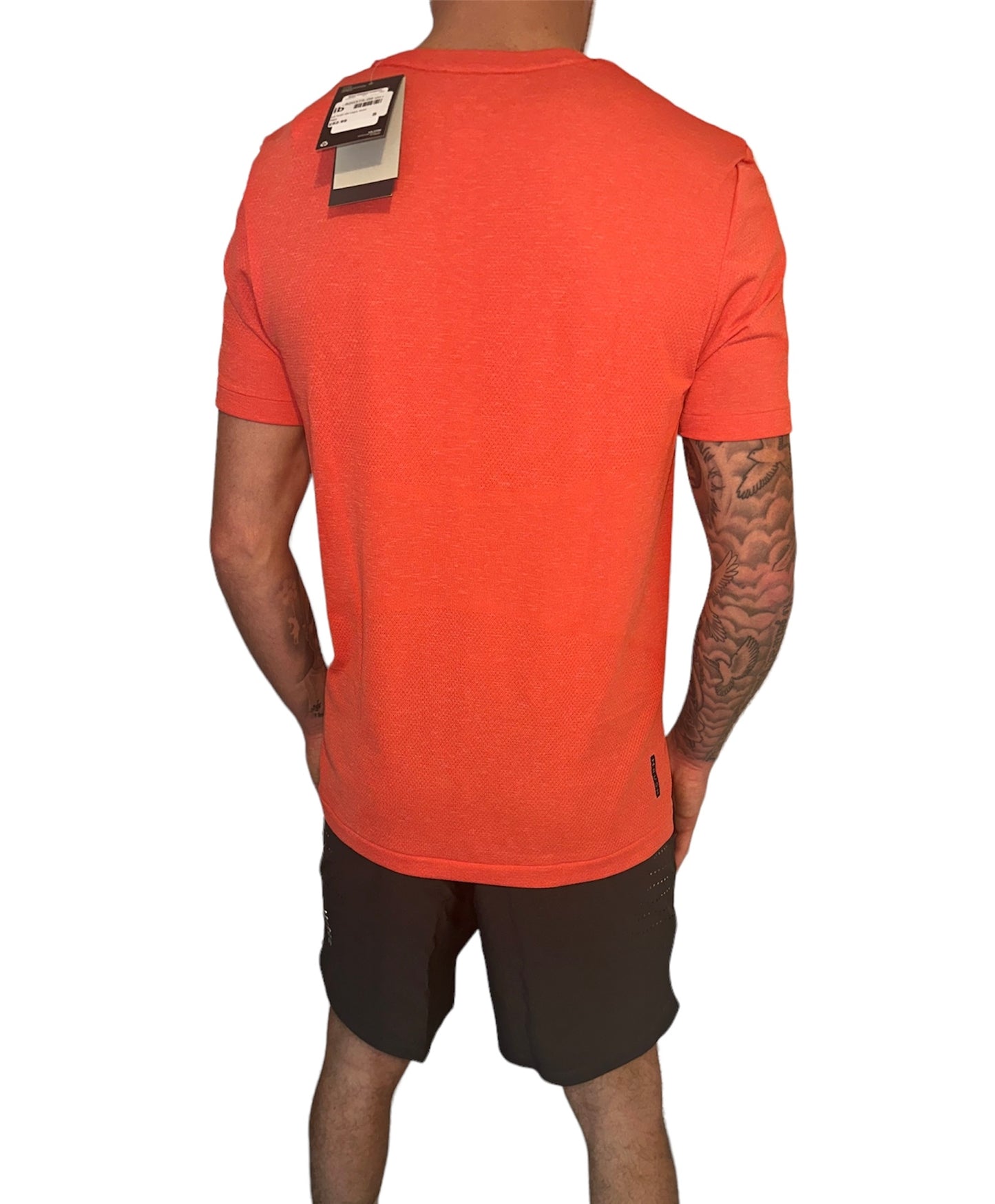 UNDER ARMOUR LEGACY T-SHIRT & SPEEDPOCKET SHORTS - GREY / RED