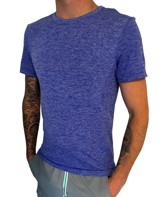 UNDER ARMOUR SEAMLESS STRIDE T-SHIRT - ROYAL BLUE