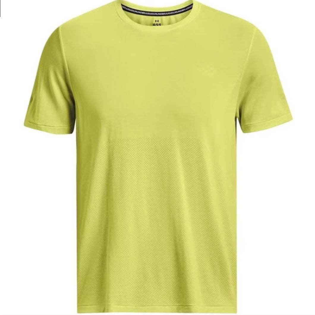 UNDER ARMOUR TECH REFLECTIVE T-SHIRT & LAUNCH 7” SHORTS FULL SET - YELLOW