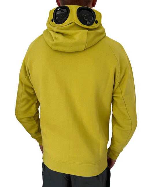 C.P. COMPANY GOGGLE FULL ZIP HOODED SWEATSHIRT - GOLDEN PALM