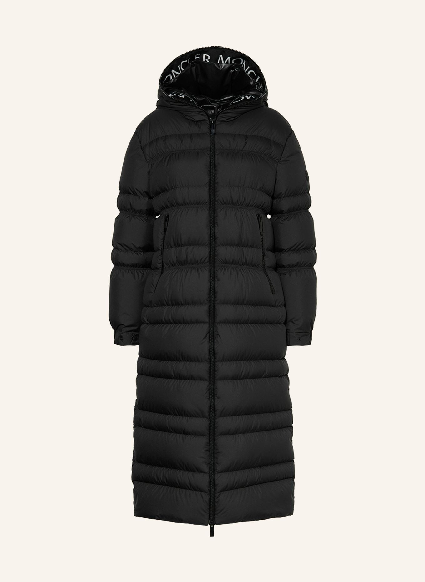 WOMENS MONCLER TUMEN DOWN PARKA JACKET - BLACK