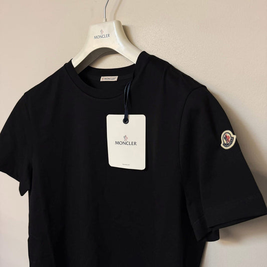 MENS MONCLER LOGO TSHIRT - BLACK