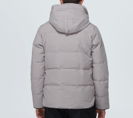 CANADA GOOSE MACMILLAN LOGO DOWN PARKA COAT - LIMESTONE