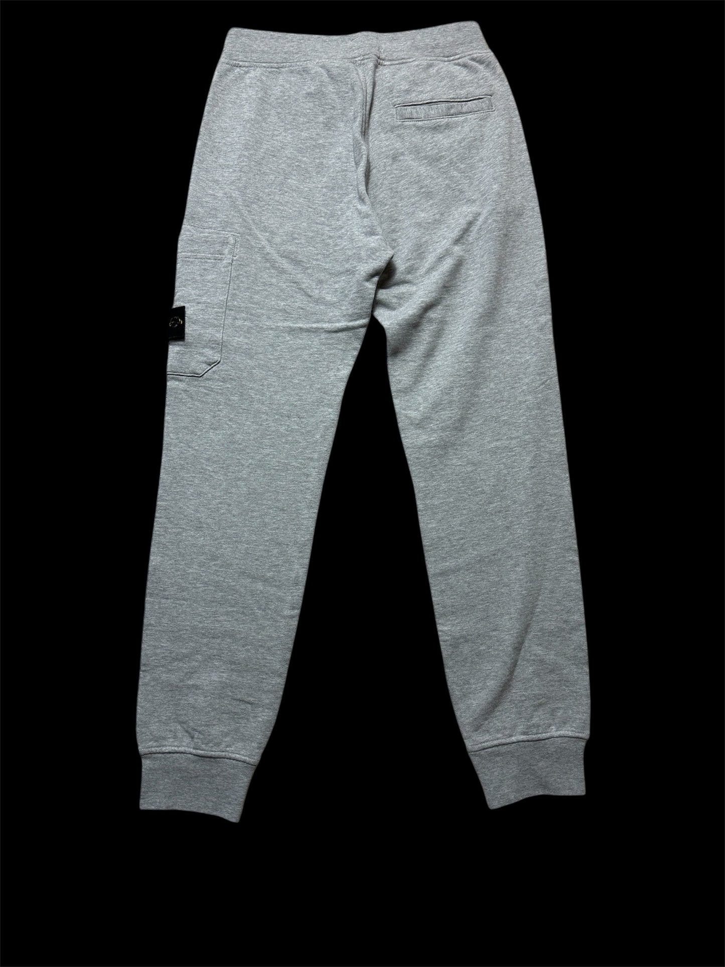 KIDS STONE ISLAND COTTON LOGO CARGO TRACKSUIT BOTTOMS - GREY