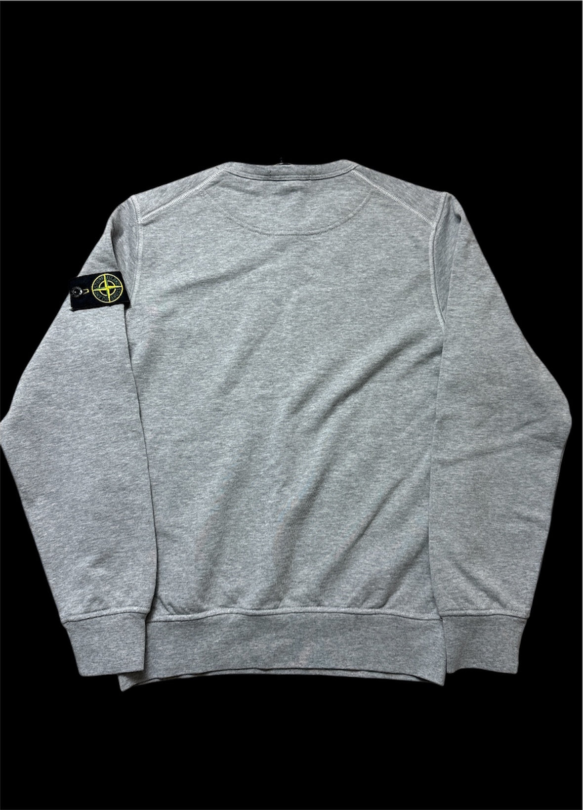 KIDS STONE ISLAND COTTON LOGO SWEATSHIRT - GREY