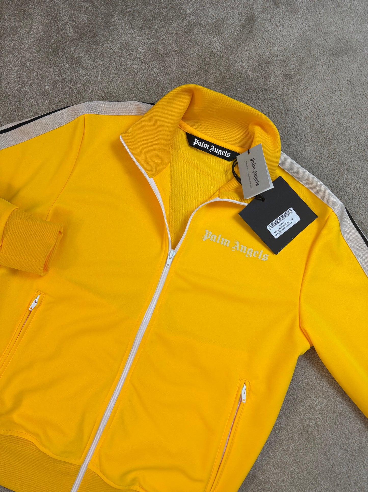 PALM ANGELS CLASSIC TRACKSUIT TRACK JACKET - YELLOW