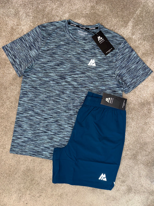 MONTIREX TSHIRT & SHORTS FULL SET - GREY / NAVY