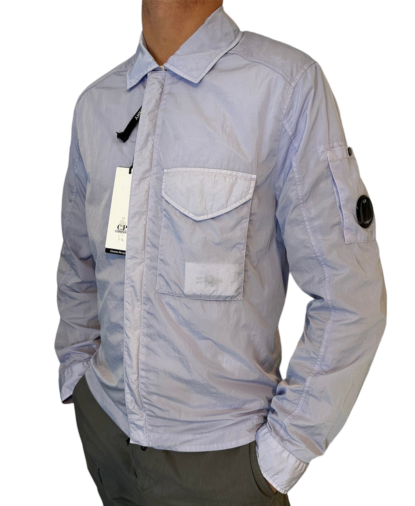 C.P. COMPANY CHROME LENS OVERSHIRT JACKET - COSMIC SKY