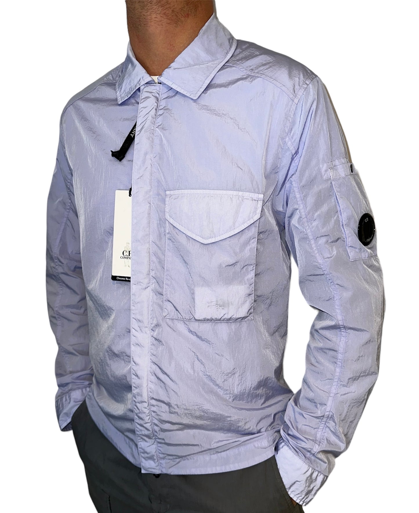 C.P. COMPANY CHROME LENS OVERSHIRT JACKET - COSMIC SKY