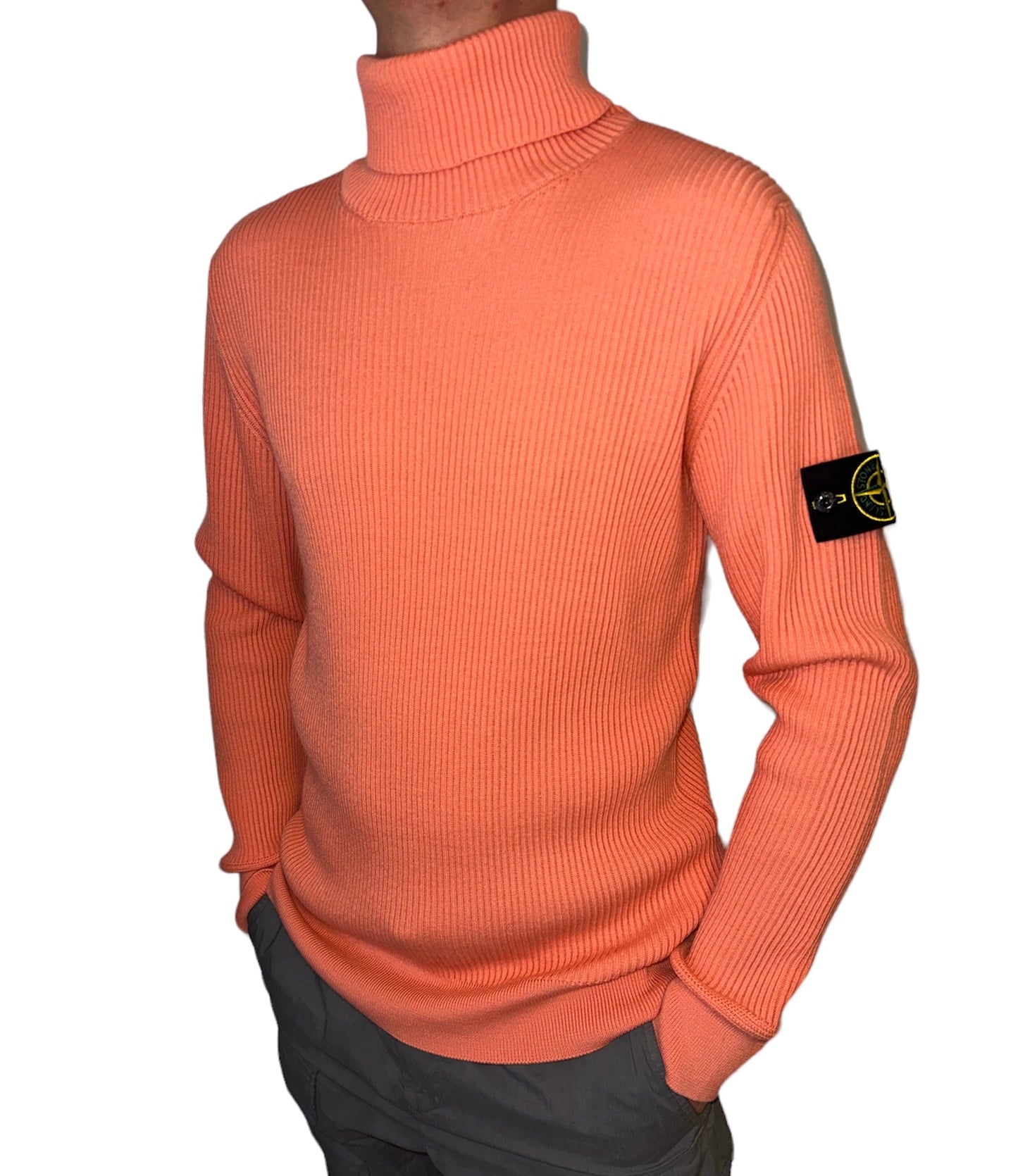 STONE ISLAND LANA WOOL TURTLENECK JUMPER - PESCA
