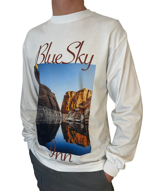 BLUE SKY INN GRAND CANYON LONGSLEEVE TOP - WHITE