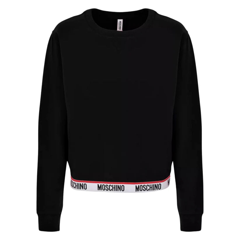 WOMENS MOSCHINO TAPE SWEATSHIRT -BLACK