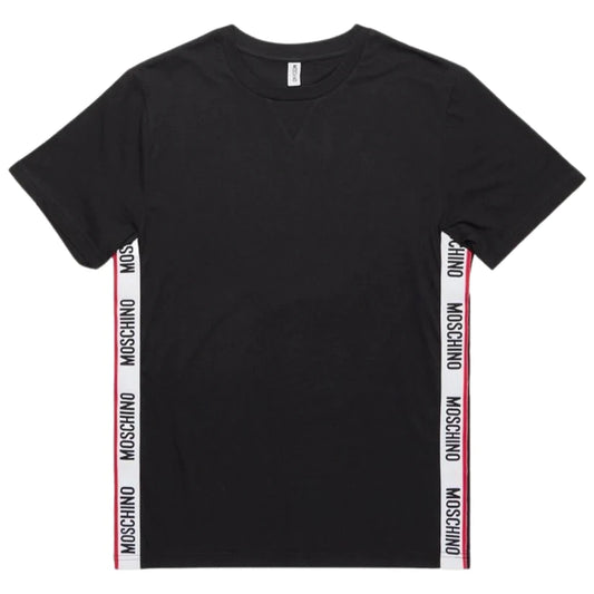 MOSCHINO SIDE TAPE TSHIRT - BLACK