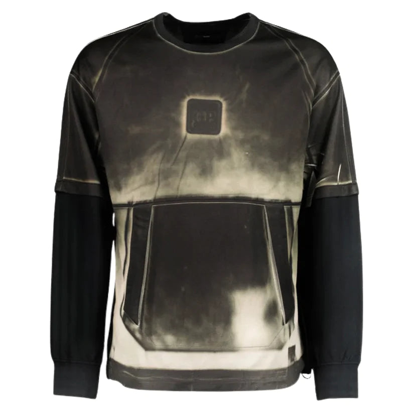 C.P. COMPANY LOGO SWEATSHIRT - BLACK