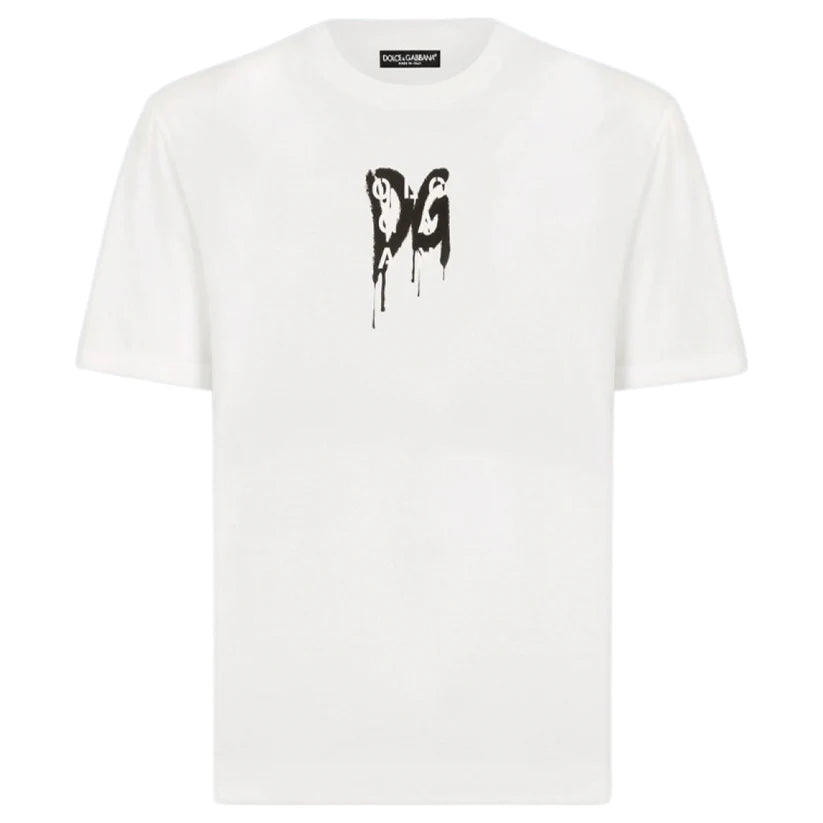 DOLCE & GABBANA DG LOGO TSHIRT - WHITE