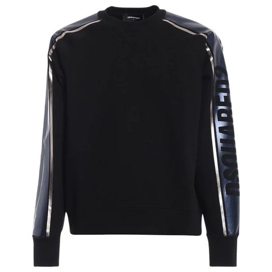 DSQUARED2 ARM TAPE LOGO SWEATSHIRT - BLACK