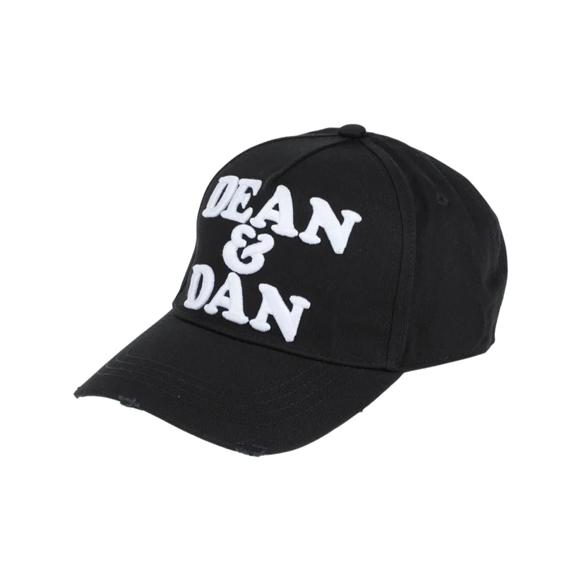 DSQUARED2 "DEAN & DAN" BASEBALL CAP - BLACK / WHITE – SGN CLOTHING