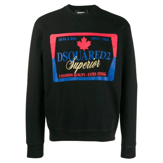 DSQUARED2 "SUPERIOR" LOGO SWEATSHIRT - BLACK