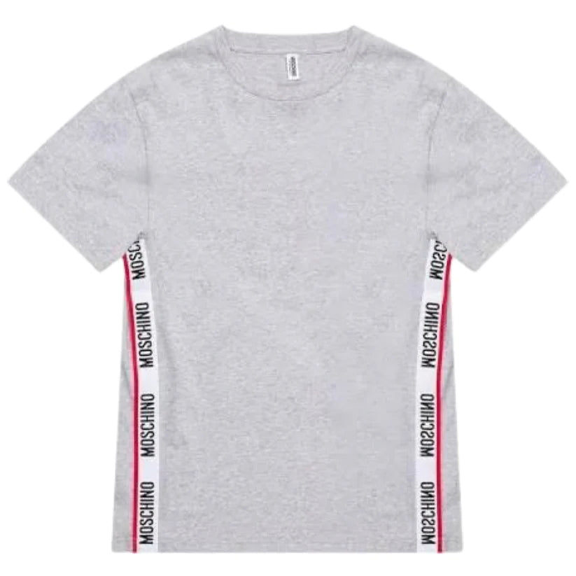 MOSCHINO SIDE TAPE TSHIRT - GREY