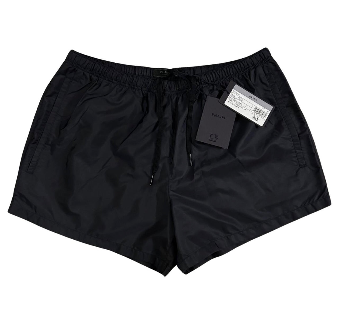 PRADA MILANO NYLON SHORT SWIM SHORTS - NAVY