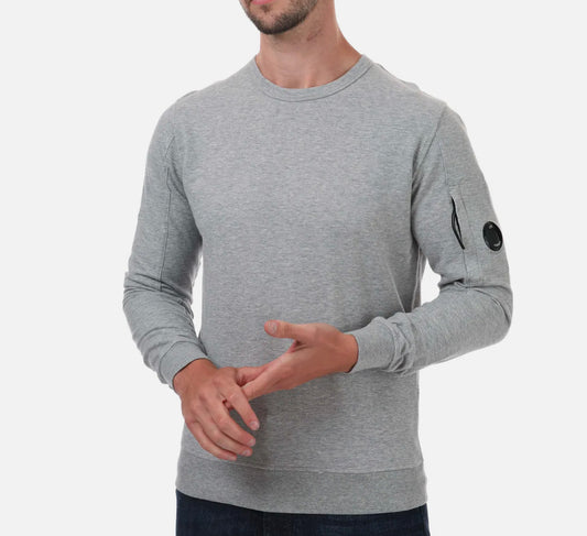 C.P. COMPANY LENS SWEATSHIRT - GREY