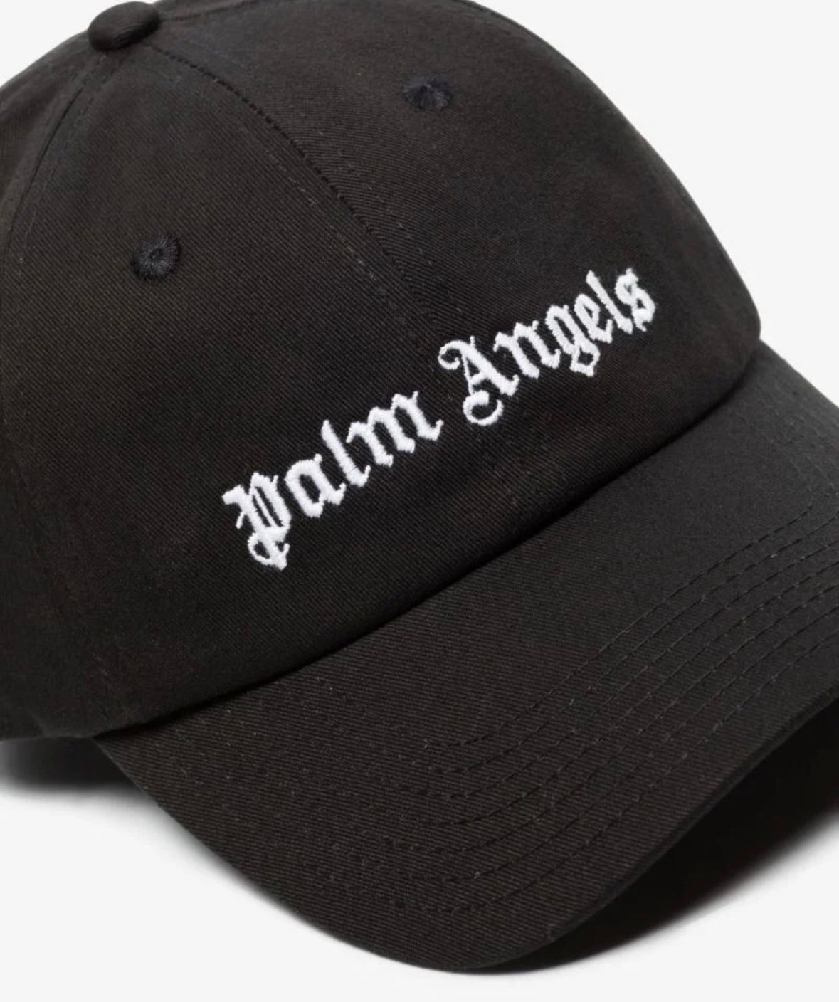 PALM ANGELS LOGO CAP - BLACK / WHITE