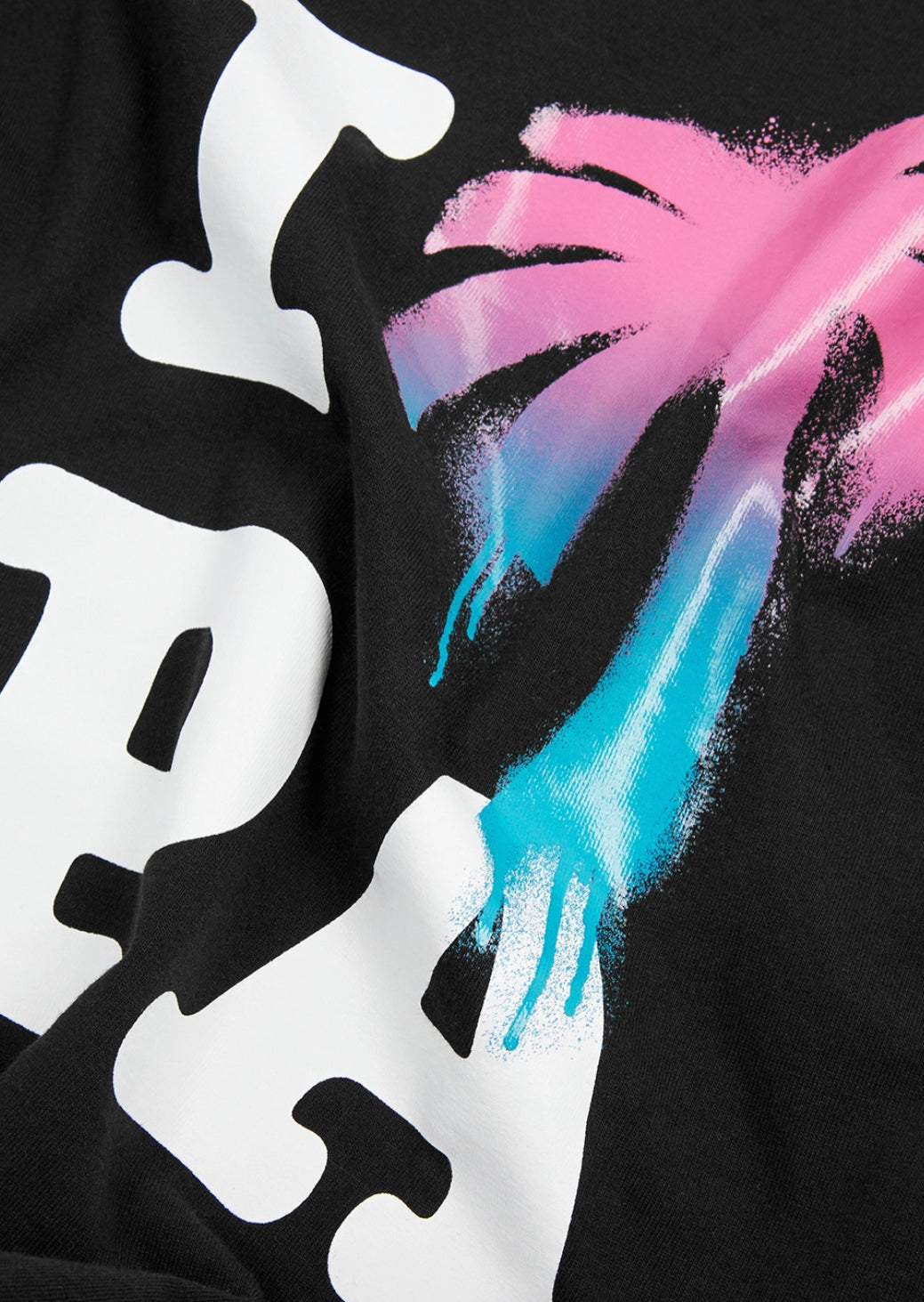 PALM ANGELS PALM TREE LOGO TSHIRT - BLACK