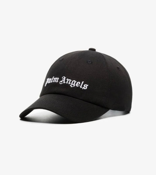 PALM ANGELS LOGO CAP - BLACK / WHITE