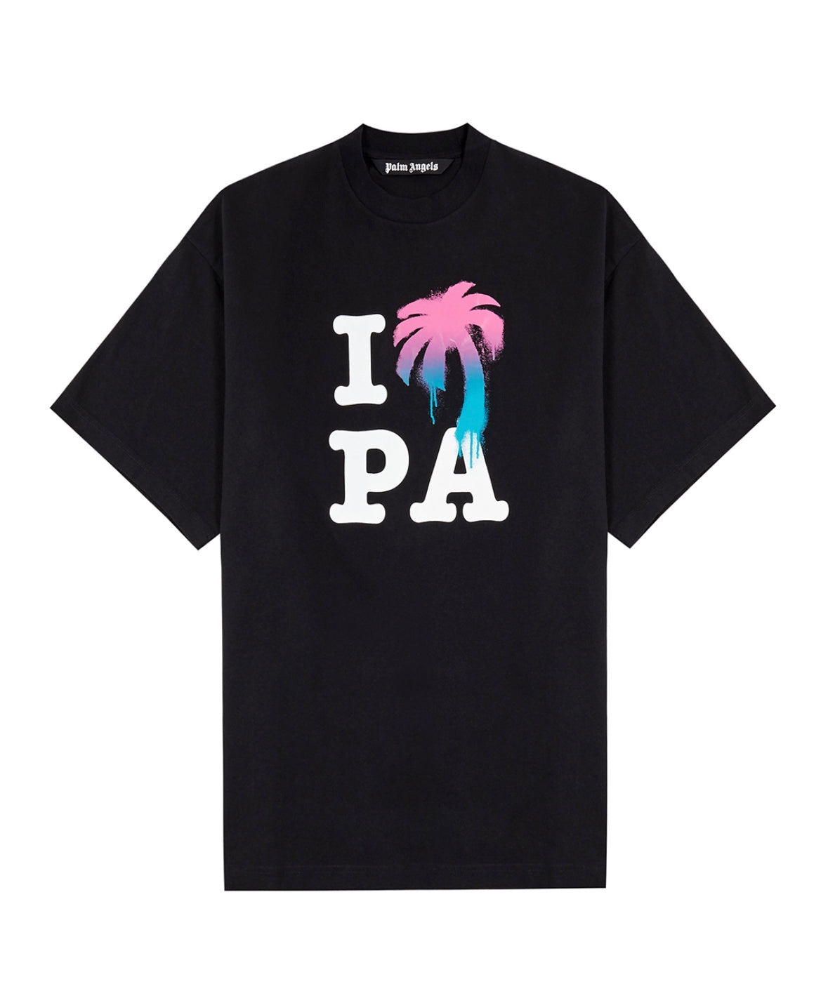 PALM ANGELS PALM TREE LOGO TSHIRT - BLACK