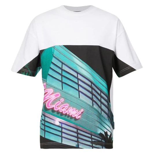 PALM ANGELS MIAMI LOGO TSHIRT - WHITE