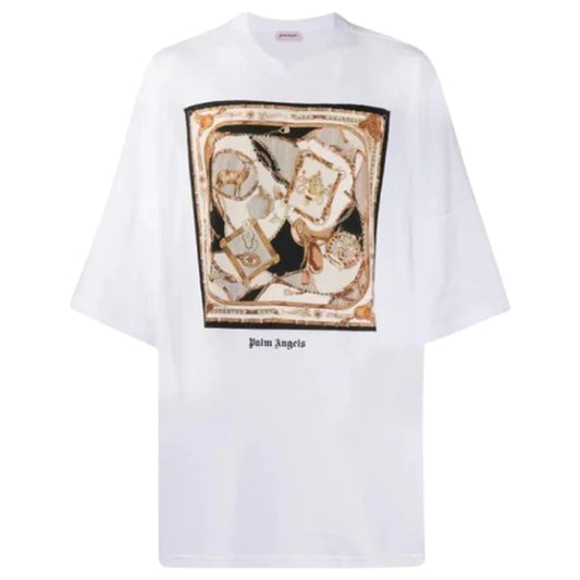 PALM ANGELS OVERSIZED LOGO TSHIRT - WHITE