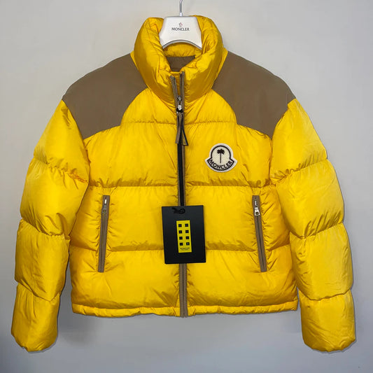MONCLER X PALM ANGELS KELSEY DOWN PUFFER JACKET - YELLOW