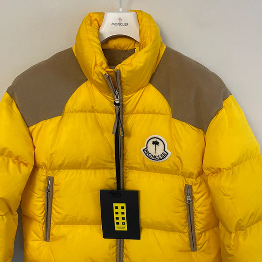 MONCLER X PALM ANGELS KELSEY DOWN PUFFER JACKET - YELLOW