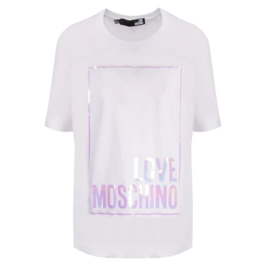 WOMENS LOVE MOSCHINO LOGO TSHIRT -