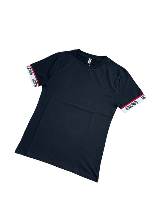 MOSCHINO ARM TAPE TSHIRT - BLACK