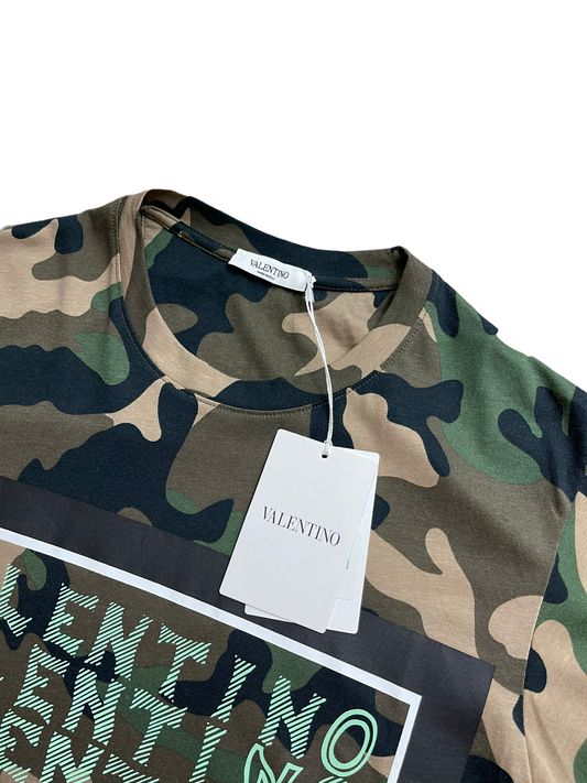 VALENTINO GARAVANI GRADIENT LOGO TSHIRT - CAMO