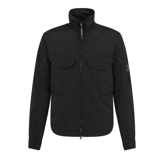 C.P. COMPANY CHROME LENS OVERSHIRT JACKET - BLACK
