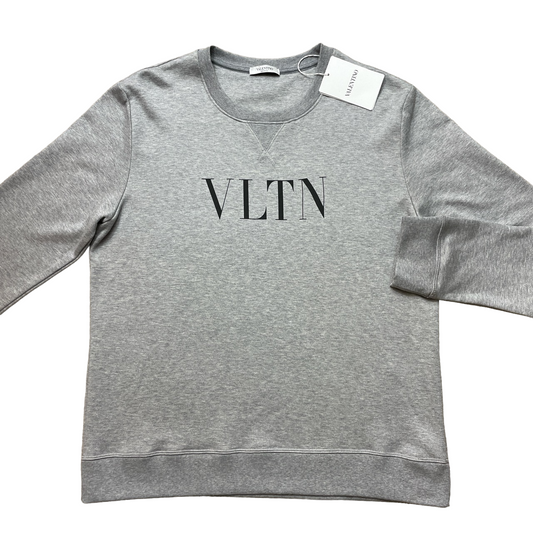 VALENTINO VLTN LOGO SWEATSHIRT - GREY