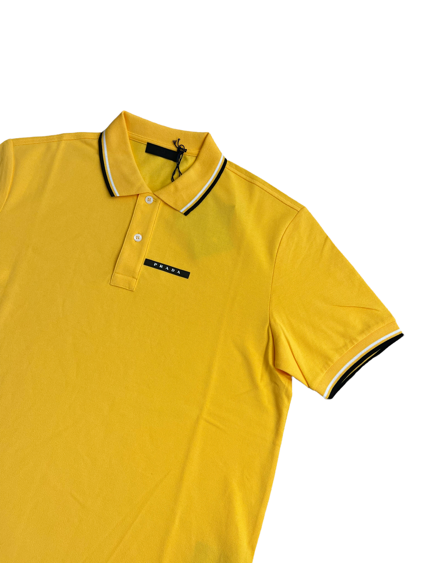 PRADA MILANO SLIM FIT POLO SHIRT - YELLOW