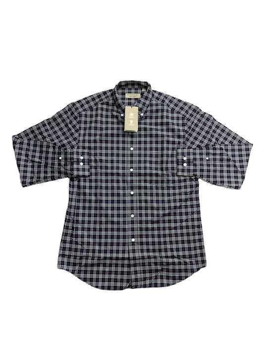 BURBERRY JAMESON LONGSLEEVE CHECK SHIRT - NAVY