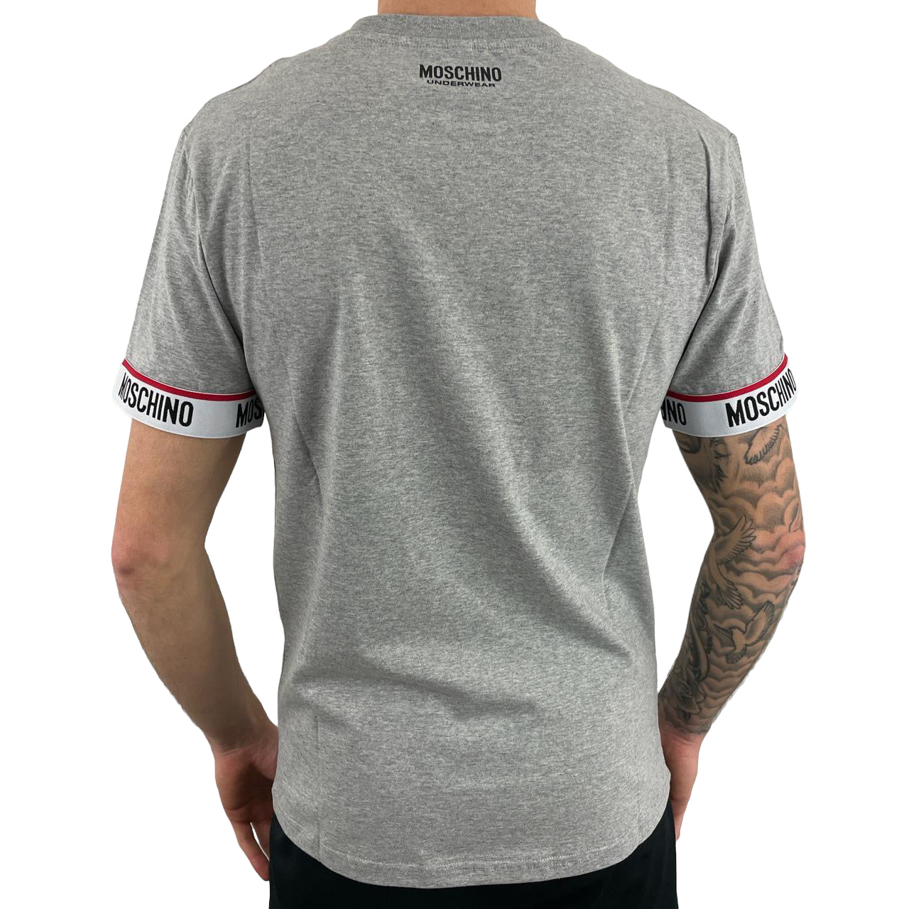 MOSCHINO ARM TAPE TSHIRT - GREY