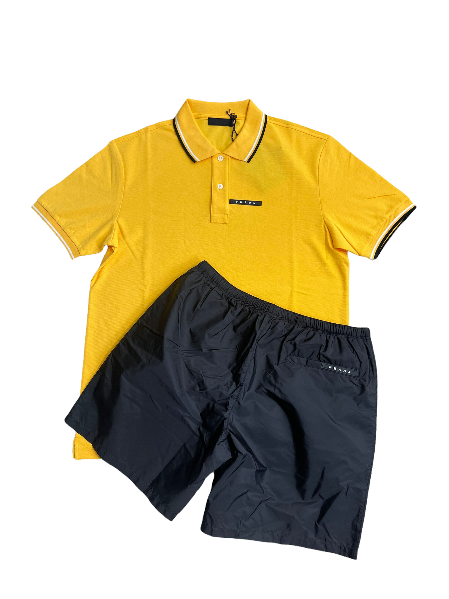 PRADA MILANO SLIM FIT POLO SHIRT - YELLOW