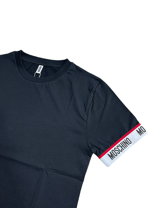 MOSCHINO ARM TAPE TSHIRT - BLACK