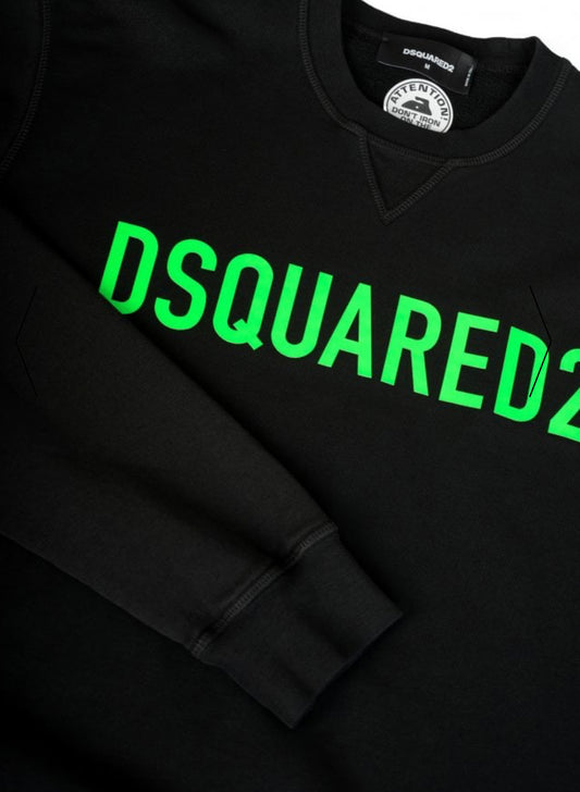DSQUARED2 NEON LOGO SWEATSHIRT - BLACK