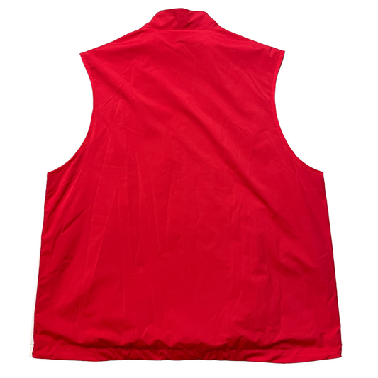 PALM ANGELS LOGO GILET BODYWARMER VEST - RED