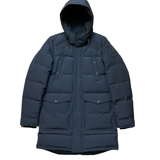 MOOSE KNUCKLES MISCOU ISLAND PADDED DOWN PARKA JACKET - NAVY