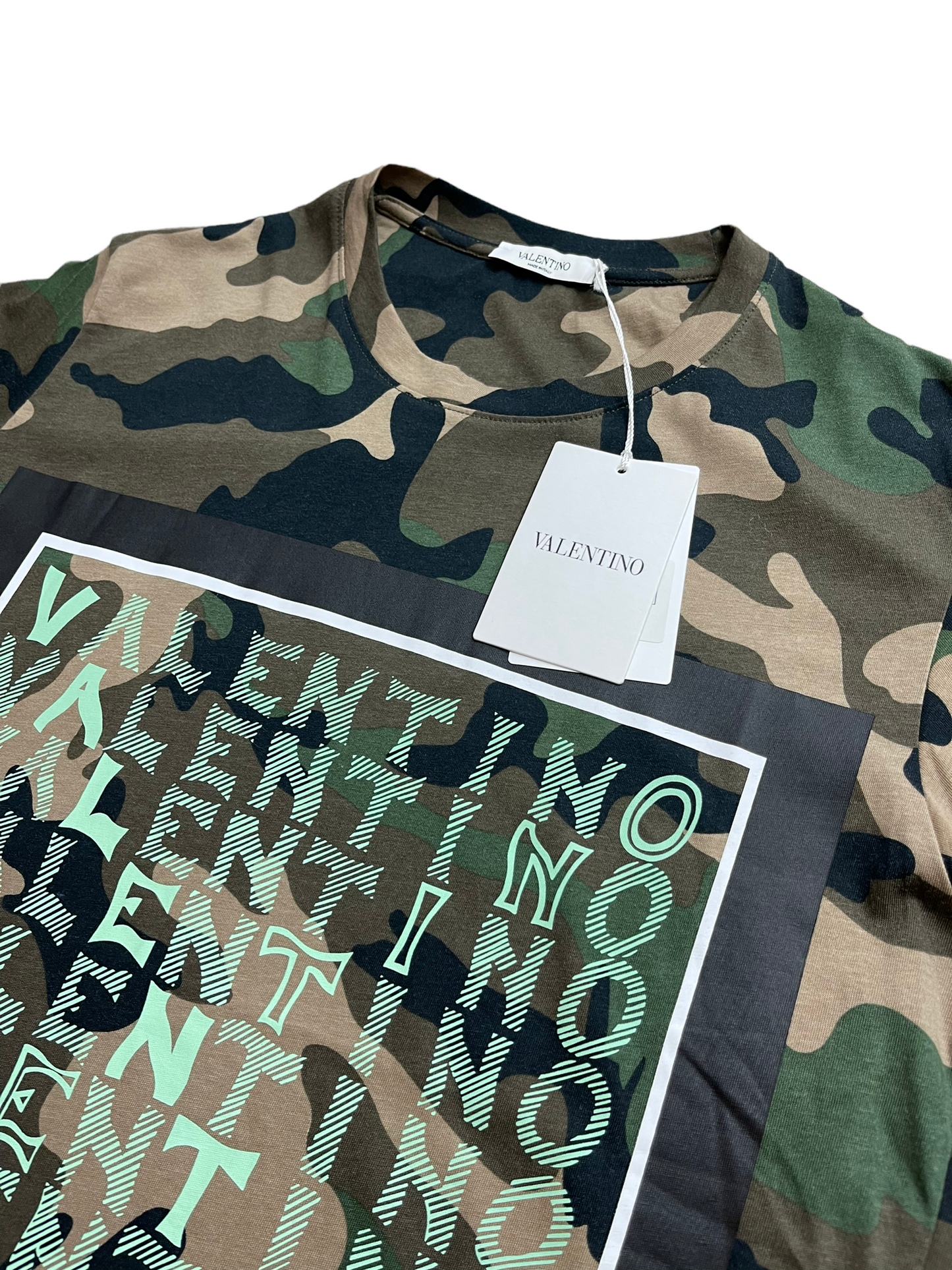 VALENTINO GARAVANI GRADIENT LOGO TSHIRT - CAMO