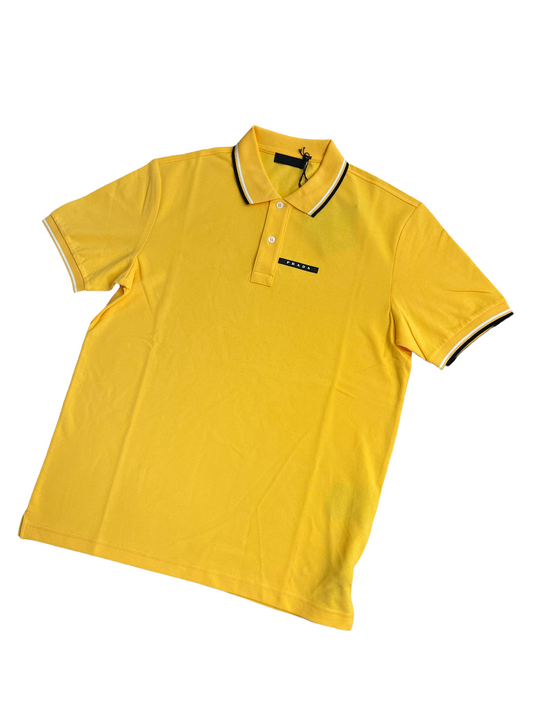 PRADA MILANO SLIM FIT POLO SHIRT - YELLOW