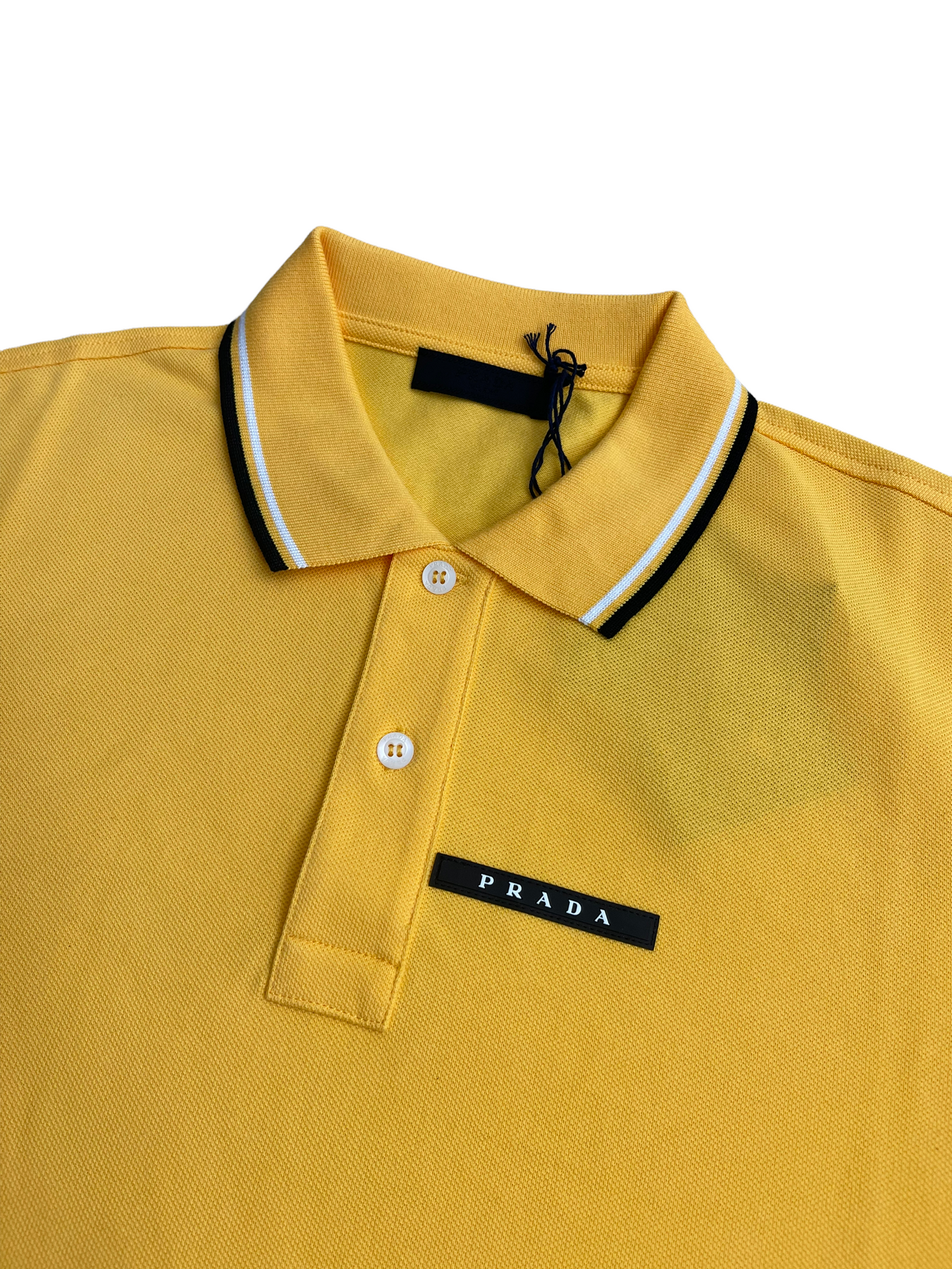 PRADA MILANO SLIM FIT POLO SHIRT - YELLOW